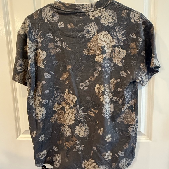 Abercrombie & Fitch Soft A&F Essentials Floral Tee Men’s XS Gray - Picture 2 of 3
